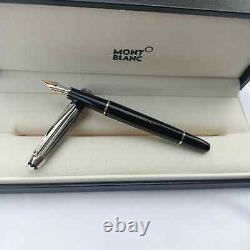 Montblanc Black and White Solitaire Doue Fountain Pen with 18kt Gold Nib