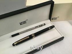 Montblanc Classique Meisterstuck Black w Gold Trim Rollerball Pen 163 12890 New