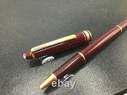 Montblanc Classique Meisterstuck Bordeaux Burgundy Gold Rollerball 163R Used