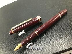 Montblanc Classique Meisterstuck Bordeaux Burgundy Gold Rollerball 163R Used