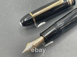 Montblanc Diplomat Meisterstuck c1970s Fountain Pen Black Gold Trim 14c XF 149