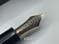 Montblanc Diplomat Meisterstuck c1970s Fountain Pen Black Gold Trim 14c XF 149
