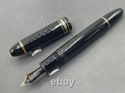 Montblanc Diplomat Meisterstuck c1970s Fountain Pen Black Gold Trim 18c F 149