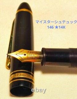 Montblanc Fountain Pen Black Meisterstuck No. 146 14c 585 Used Japan