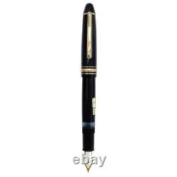 Montblanc Fountain Pen Meisterstuck 146 14K 585 Black Gold With Case Unused