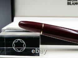 Montblanc Fountain Pen Meisterstuck 146R Burgundary With Solid Gold Nib F New