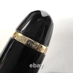 Montblanc Fountain Pen Meisterstuck Black Body Gold-coated Clip 14K Nib EF