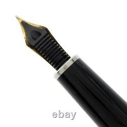 Montblanc Fountain Pen Meisterstuck Doue Stainless Classic Nib Gold 18K Fine