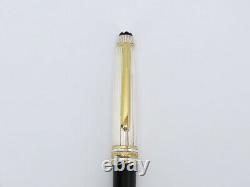 Montblanc Fountain Pen Meisterstuck Solitaire Doue 144 Black Silver Gold Nib M
