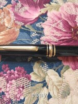 Montblanc Meisterstuck 144 Black & Gold 14K Fountain Pen EF Nib Boxed