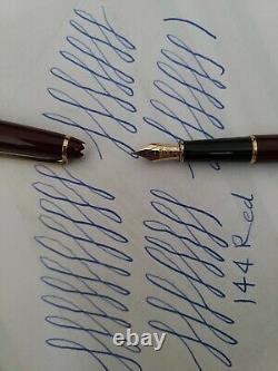 Montblanc Meisterstuck 144 Burgund M 14K Gold Nib? Fountain Pen? Nice working C