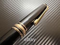 Montblanc Meisterstuck 144 Fountain Pen Black 18K All Gold EF Ultra Fine