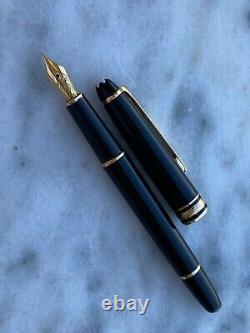 Montblanc Meisterstuck 144 Fountain Pen Gold Nib 18k 750 Made In Germany