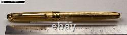 Montblanc Meisterstuck 144 Fountain Pen Solitaire 22 K Gold Plated Guilloche