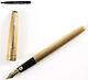 Montblanc Meisterstuck 144 Fountain Pen Solitaire 23,5 K Gold Plated Guilloche