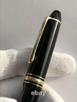 Montblanc Meisterstuck 146 Fountain Pen Nib 14k Gold Black&gold Plated Germany
