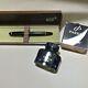 Montblanc Meisterstuck 146 Le Grand Black & Gold 14C Fountain Pen Ink Set Boxed