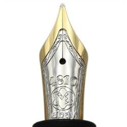 Montblanc Meisterstuck 146 SV925 Nib 18K Gold Fountain Pen Writing D2270