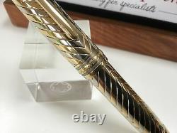 Montblanc Meisterstuck 146 legrand solitaire 18K solid gold chevron fountain pen
