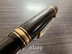 Montblanc Meisterstuck 149 Black & Gold 14C Fountain Pen F Nib USED