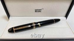 Montblanc Meisterstuck 149 Black & Gold 14K Fountain Pen B Nib Boxed