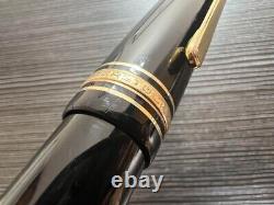 Montblanc Meisterstuck 149 Black & Gold 14K Fountain Pen M Nib 1980s USED