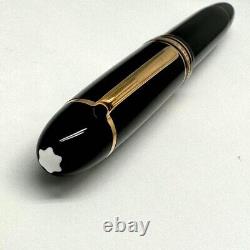 Montblanc Meisterstuck 149 Black & Gold 18K 750 Fountain Pen B Nib USED