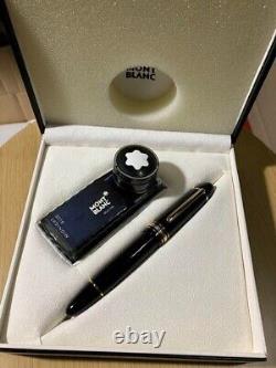 Montblanc Meisterstuck 149 Black & Gold 18K Fountain Pen B Nib Ink Set Boxed