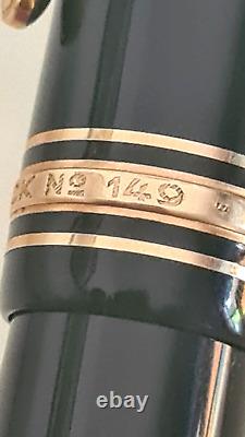 Montblanc Meisterstuck 149, Diplomat 14K, M Nib, Fountain Pen, Vintage, Germany