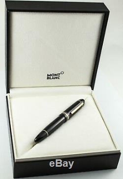 Montblanc Meisterstuck 149 Diplomat Fountain Pen and Black/Gold Crystal Inkwell