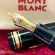 Montblanc Meisterstuck 149 Gold 18K Nib M Fountain Pen From Japan