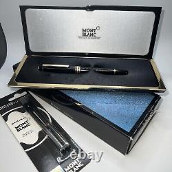 Montblanc Meisterstuck 163 Rollerball Pen Black w Gold Trim Original Box Refills