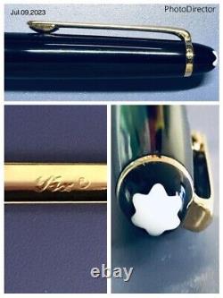 Montblanc Meisterstuck 164 Classic Pix Ballpoint Pen Black & Gold GERMANY USED