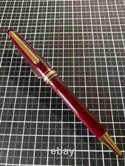 Montblanc Meisterstuck 164 Classic Twisted Bordeaux & Gold Ballpoint Pen USED