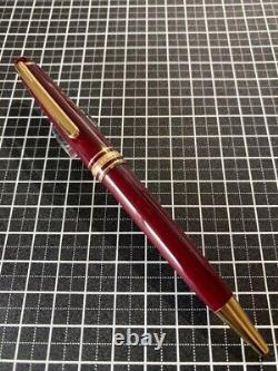 Montblanc Meisterstuck 164 Classic Twisted Bordeaux & Gold Ballpoint Pen USED