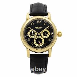 Montblanc Meisterstuck 18K Yellow Gold Dual Time Day Date Automatic Watch 7013