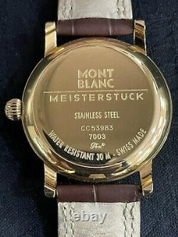 Montblanc Meisterstuck 7003 Star Power Reserve De Marche Silver Dial 36mm Watch