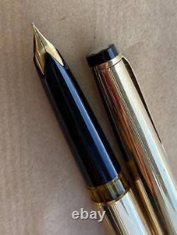 Montblanc Meisterstuck 82 Fountain Pen Rolled Gold Made In Germany