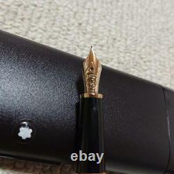 Montblanc Meisterstuck Black & Gold 14K Fountain Pen 4810 Extra Fine Nib Unused