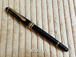 Montblanc Meisterstuck Black Gold Ballpoint Roller Pen Set WithFillers & Box