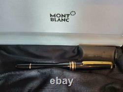 Montblanc Meisterstuck Black Gold Fountain Pen Ink Set With Box NEW