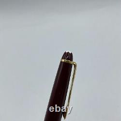 Montblanc Meisterstuck Burgundy Classique Gold Trim Twist Ballpoint Pen