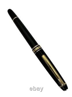Montblanc Meisterstuck Classique 144 Fountain Pen Black & Gold 14k NIB in Case
