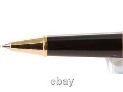 Montblanc Meisterstuck Classique Black Gold Trim Rollerball Pen 163