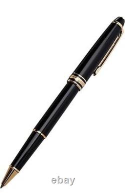Montblanc Meisterstuck Classique Gold Rollerball Black 12890 (PRE-OWN)
