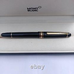 Montblanc Meisterstuck Classique Medium Fountain Pen -Black With Gold Trims