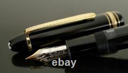 Montblanc Meisterstuck Fountain Pen 146 Legrand Black Medium Pt In Box Mint
