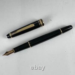 Montblanc Meisterstuck Gold Coated Fountain Pen White Star Plastic Black 4810