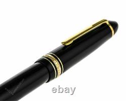 Montblanc Meisterstuck LeGrand Black Fountain Pen 13661 New in Box Gold 14K nib