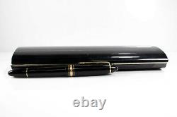 Montblanc Meisterstuck No 146 14k Fountain Pen Black Gold Trim M 4810 With Case